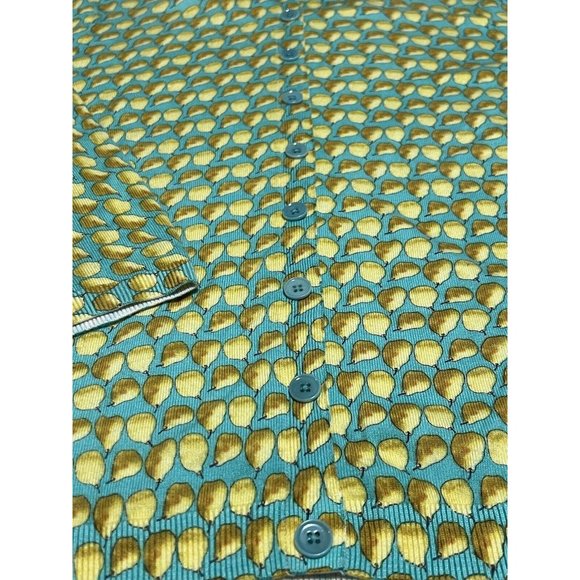 Talbots Women's Aqua Pear Novelty‎ Print Scoop Neck Sweater Size 1X-Lightweight - Picture 11 of 11